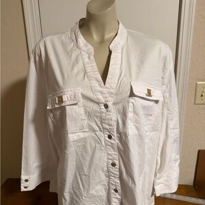 Anne Klein White Button Down Shirt